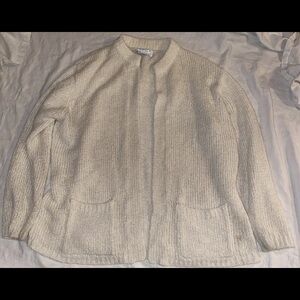 The Gemini Collection Cream Cardigan Sweater Size 46 US XL